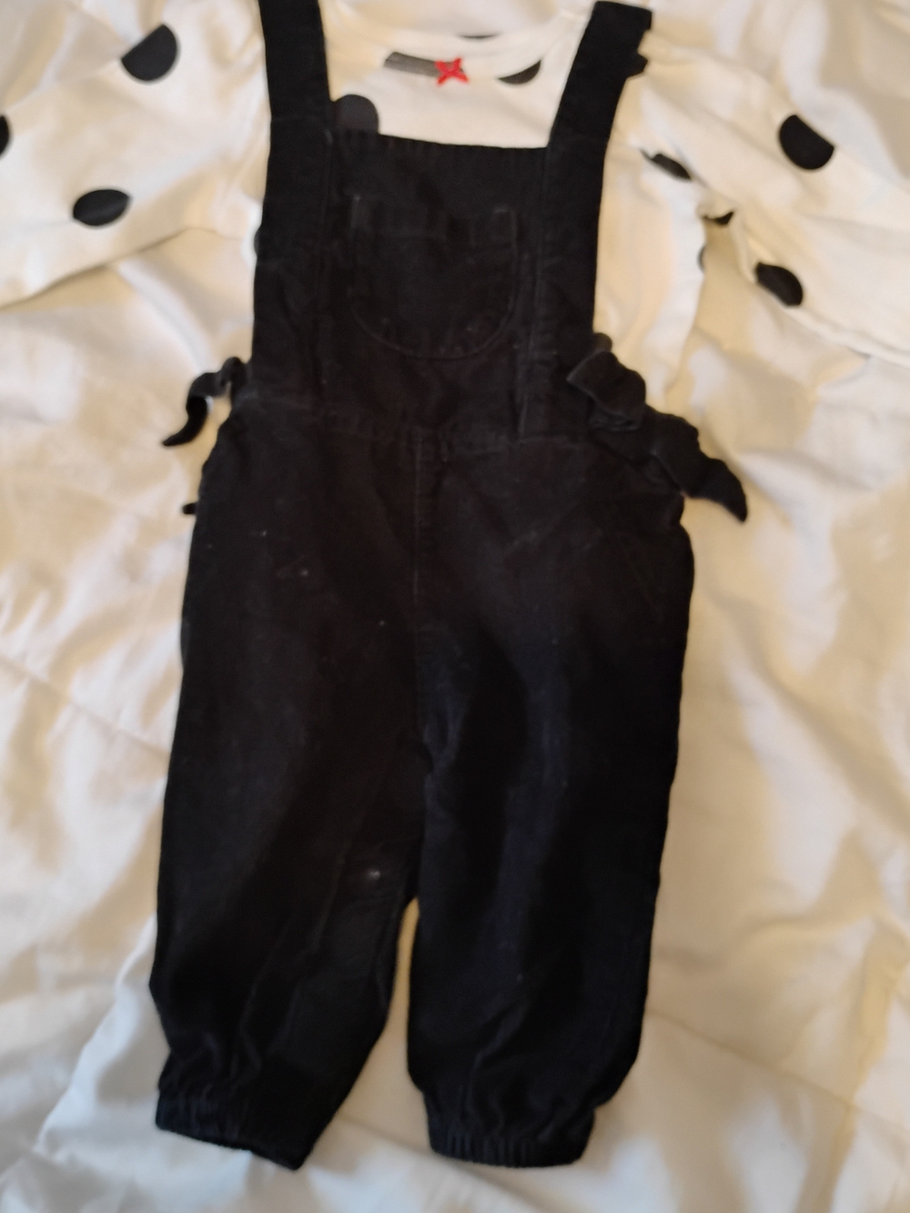 Carter's Black Corduroy Overalls with Adjustable Straps